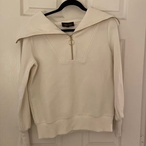 Cream quarter zip sweater